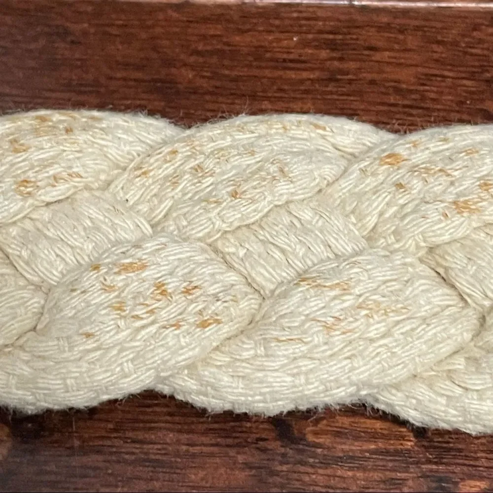 Abercrombie and Fitch Cream Braided Woven Belt